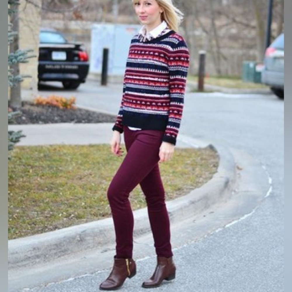 Vince Riley Legging/jean in Bordeaux SZ 24